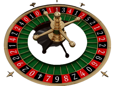 Rouletterad in Gr&uuml;n und Gold von oben - Table Games Kategorie bei WildRobin Casino