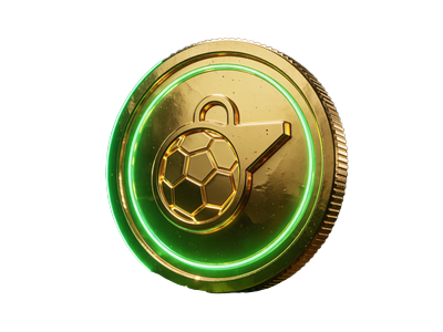 Goldm&uuml;nze mit Sportwetten-Symbol im WildRobin Bonus-Shop